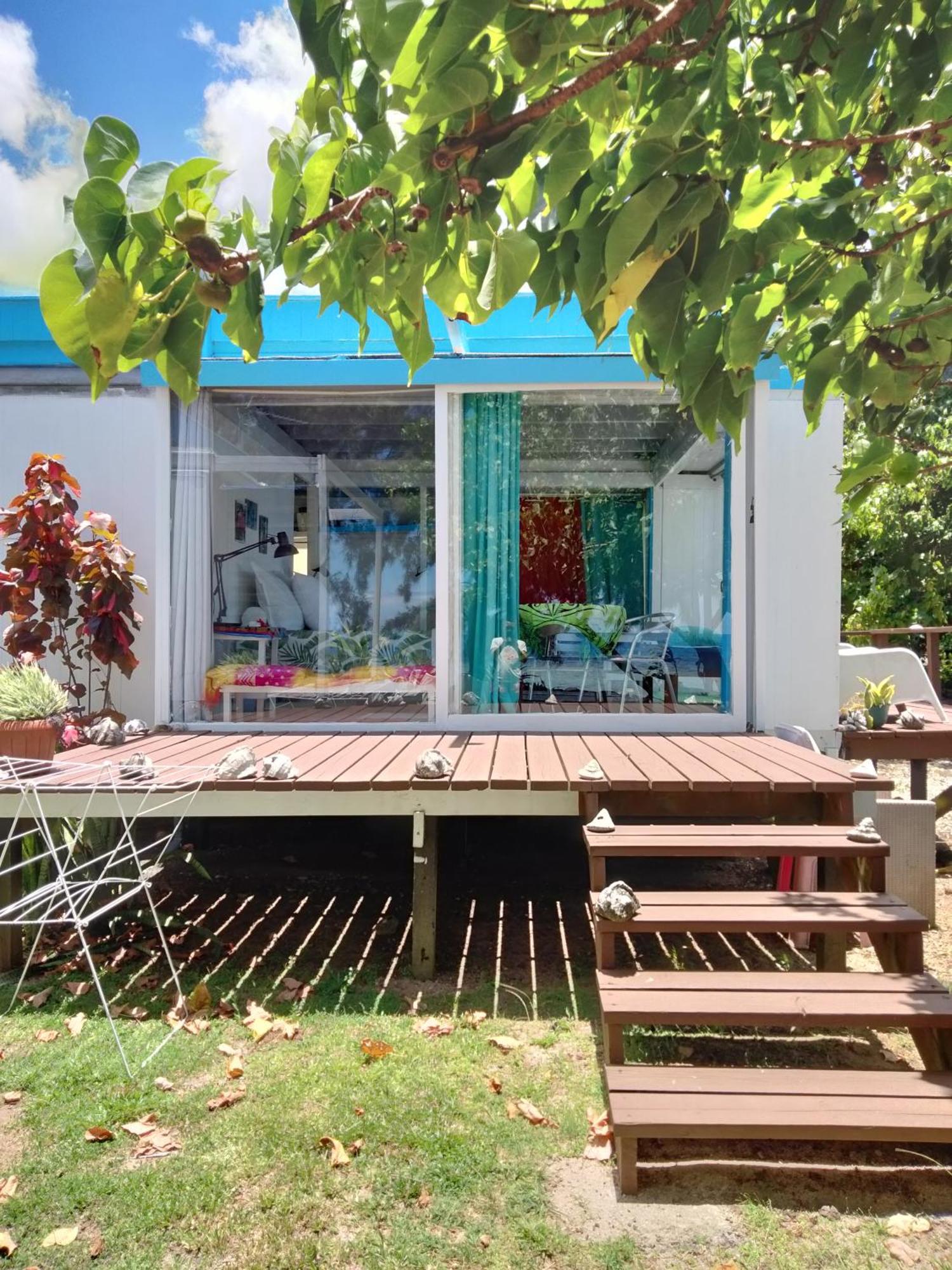 Bungalow Vue Lagon 180 Degre, La Maison Bleue モーレア島 エクステリア 写真